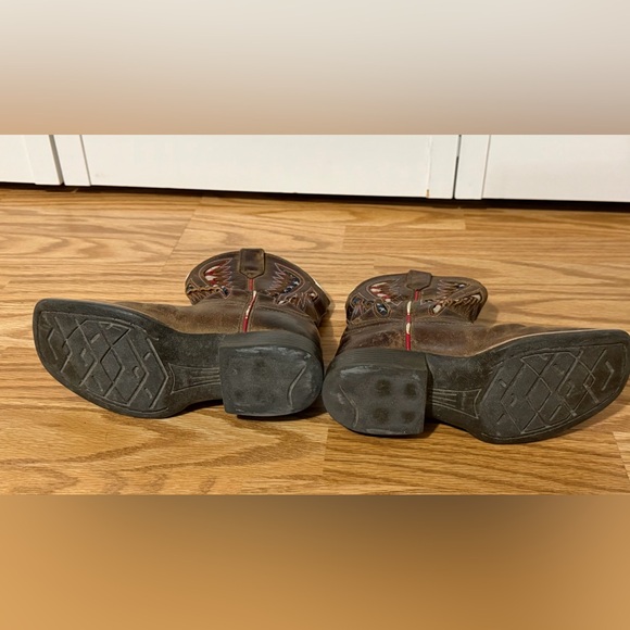 Ariat Kids American Flag Western Boots | Size 12 |Distressed Leather |Patriotic - Picture 8 of 10